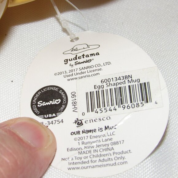 Gudetama by Sanrio The Lazy Egg Yellow Coffee Tea Mug Meh & Bye New w/Tag - Picture 8 of 8